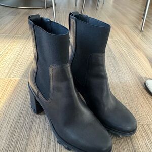 rag & bone Black Leather Heeled Boots